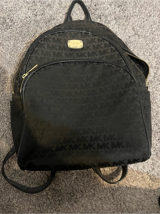 Michael Kors Handbags - Michael Kors Black Backpack with Gold Plaque